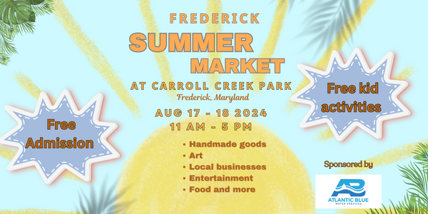 Sponsorship for Frederick Summer market at Carroll Creek Park