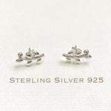 Leaf studs earrings, Vine studs earrings