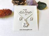 Plumeria stud earrings