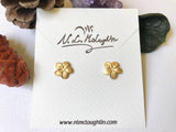 Plumeria stud earrings