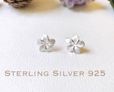 Plumeria stud earrings