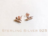 Rose Gold over Sterling silver teeth stud earrings, Dental earrings, molar earrings, dental gifts, tooth earrings, tooth studs