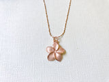 Sale! Rose Gold over Sterling Silver plumeria necklace, Plumeria necklace, Hawaiian necklace, Plumeria jewelry, Flower necklace,Bridesmaid g