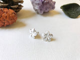 Sale! Sterling Silver, Plumeria stud earrings, Plumeria earrings, Plumeria studs, Hawaiian earrings, Rose Gold Plumeria, Flower earring