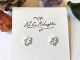 Plumeria stud earrings