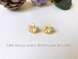 Plumeria stud earrings