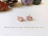 Plumeria stud earrings