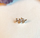 Leaf studs earrings, Vine studs earrings