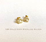 Sterling Silver Paw Stud Earrings