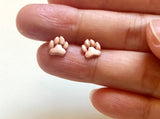 Sterling Silver Paw Stud Earrings