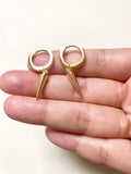 Spike hoop earrings