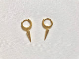 Sterling Silver spike earring, Spike hoop earrings