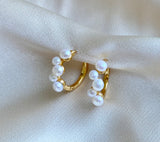 Freshwater Pearl hoops