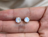 Moonstone studs earrings