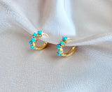 Turquoise hoops