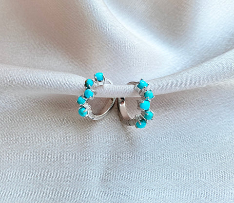 Turquoise hoops