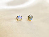 Sterling Silver Oval Labradorite stud earrings,labradorite earrings, Labradorite studs