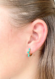 Turquoise hoops