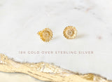 Sunflower studs earrings