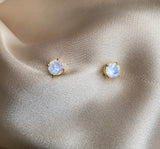 Moonstone studs earrings