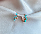 Turquoise hoops