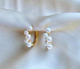 Freshwater Pearl hoops