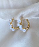 Freshwater Pearl hoops